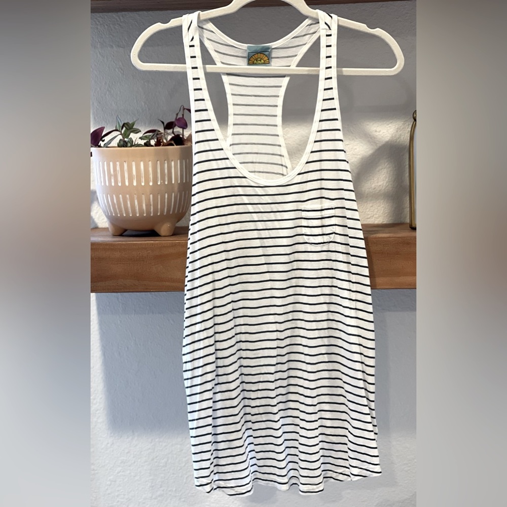 Racer back striped tank